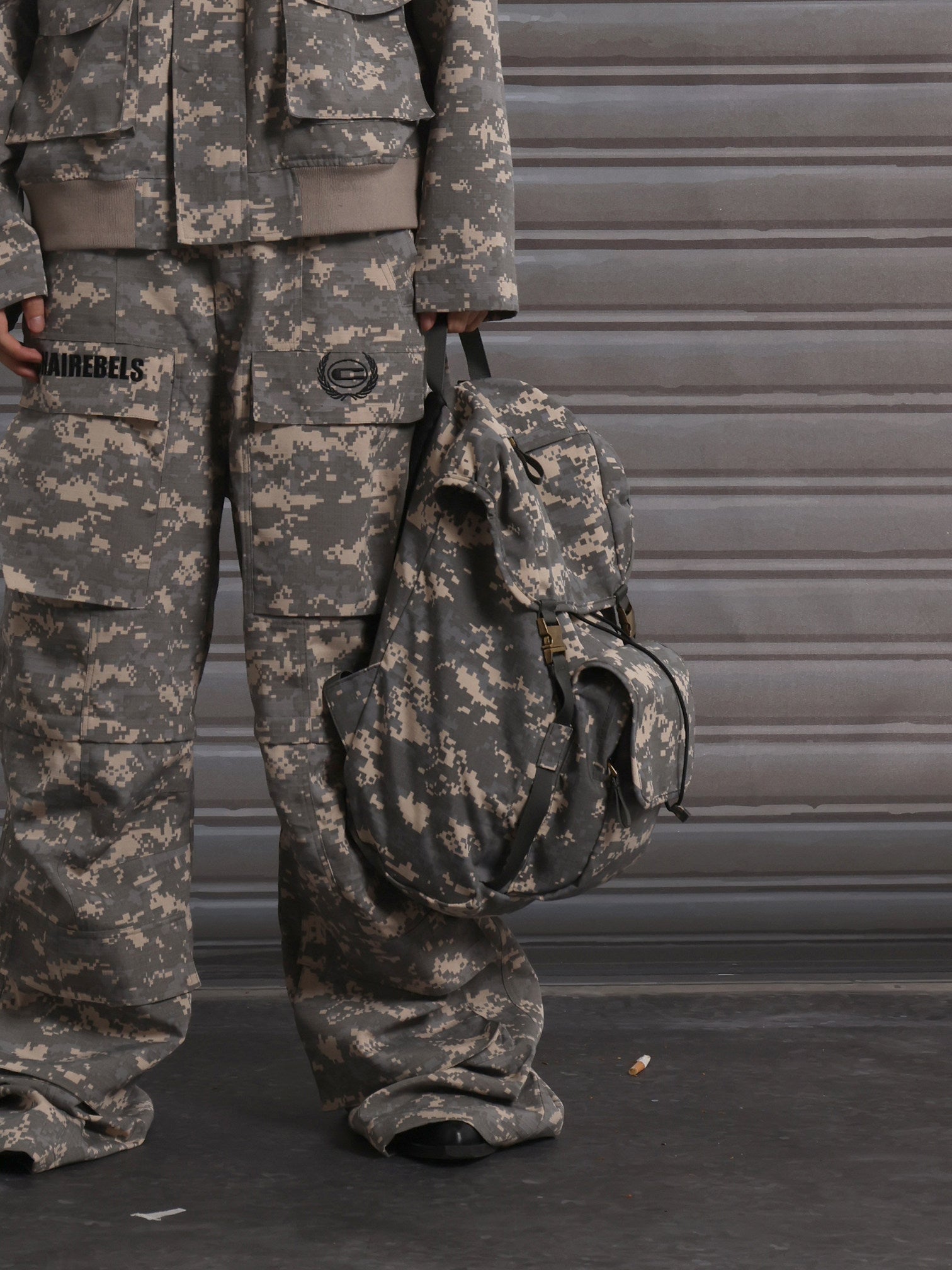 CHAI REBELS Camo Drawstring Bag