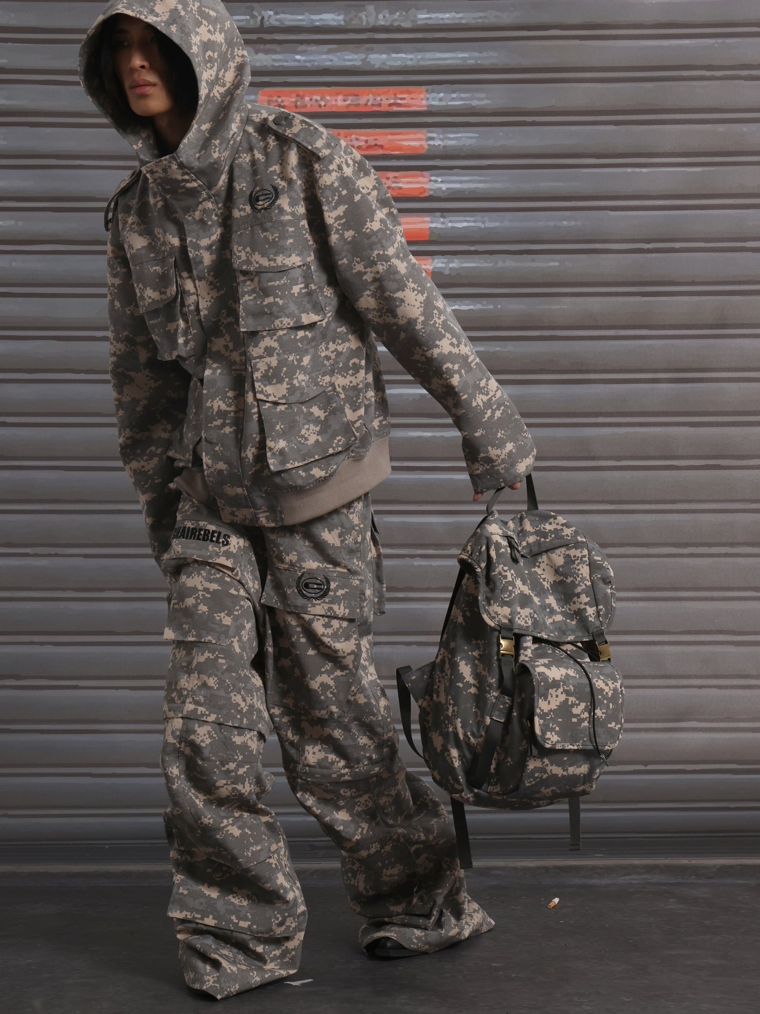 CHAI REBELS Camo Drawstring Bag