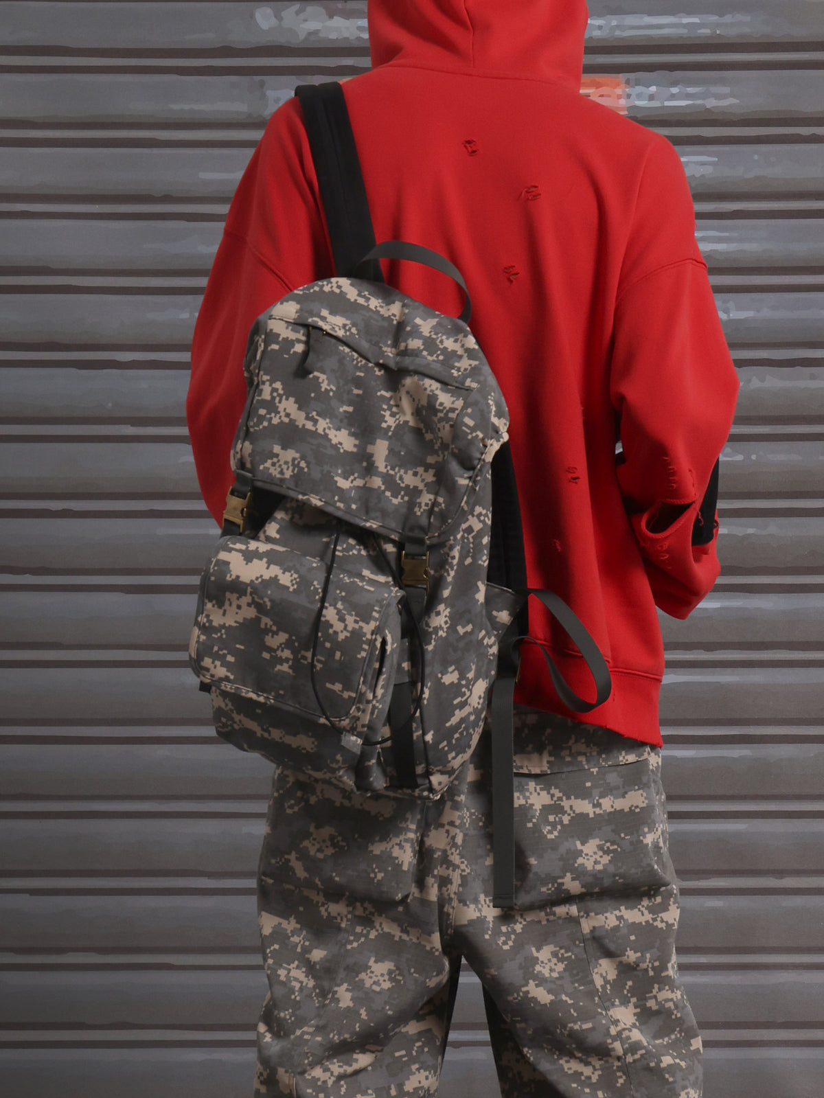 CHAI REBELS Camo Drawstring Bag