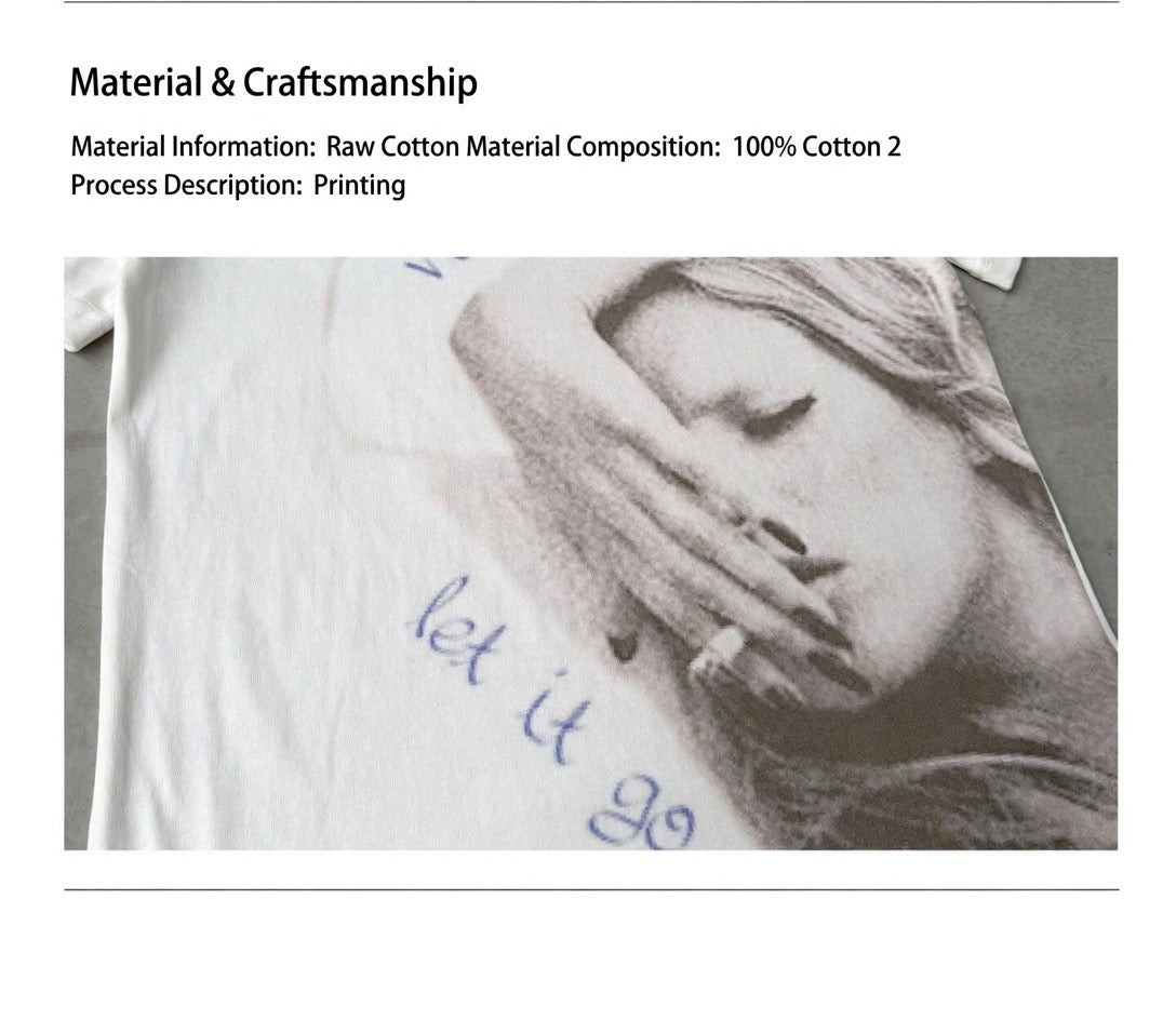 CHAI REBELS  Kate Moss Printed Tee