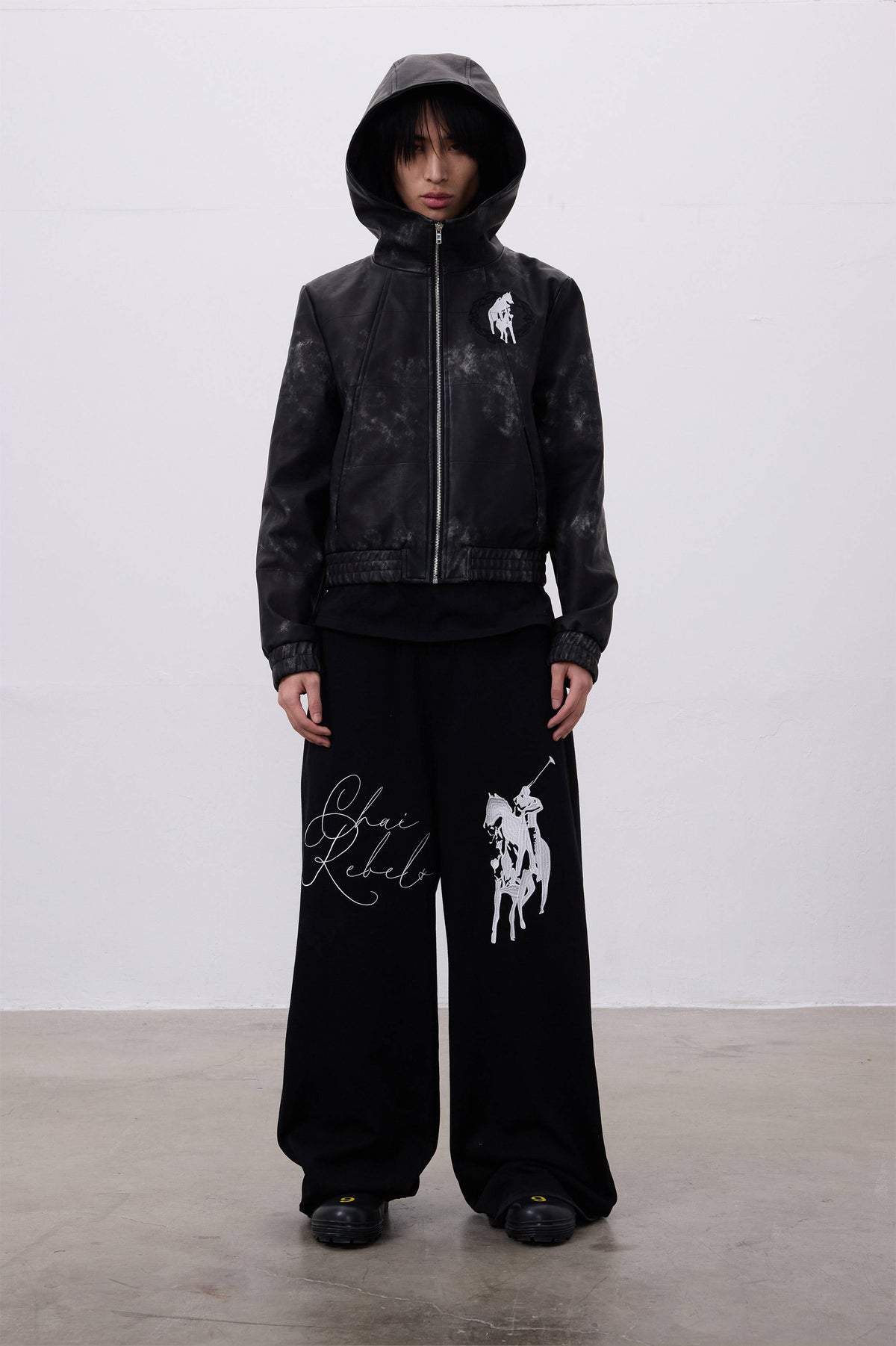CHAI REBELS Embroidered Baggy Sweatpants