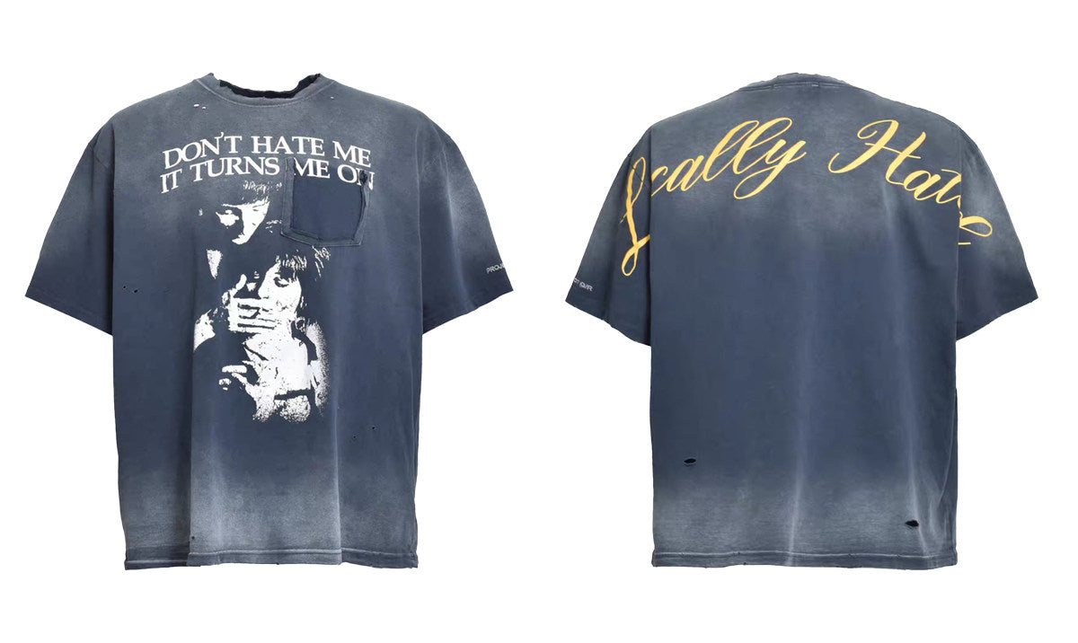 PROJECT GR Washed Distressed Tee