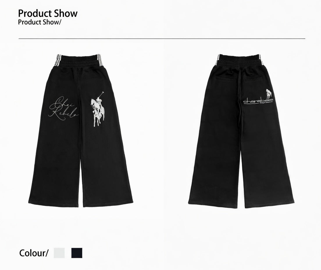 CHAI REBELS Embroidered Baggy Sweatpants